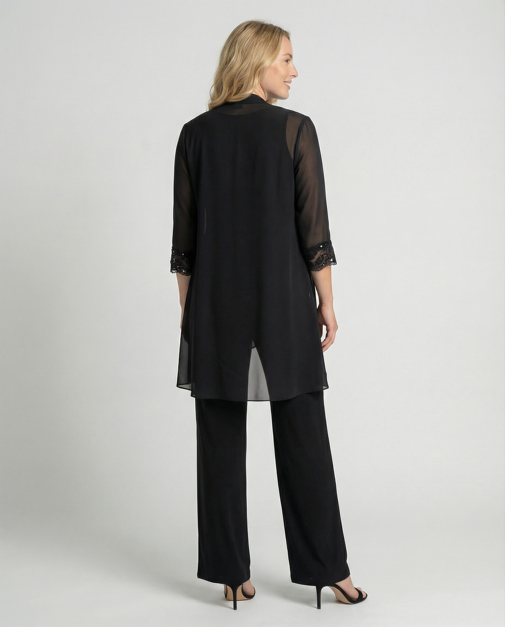 EB | Damen Dreiteiler Mit Transparenter Jacke Und Hose