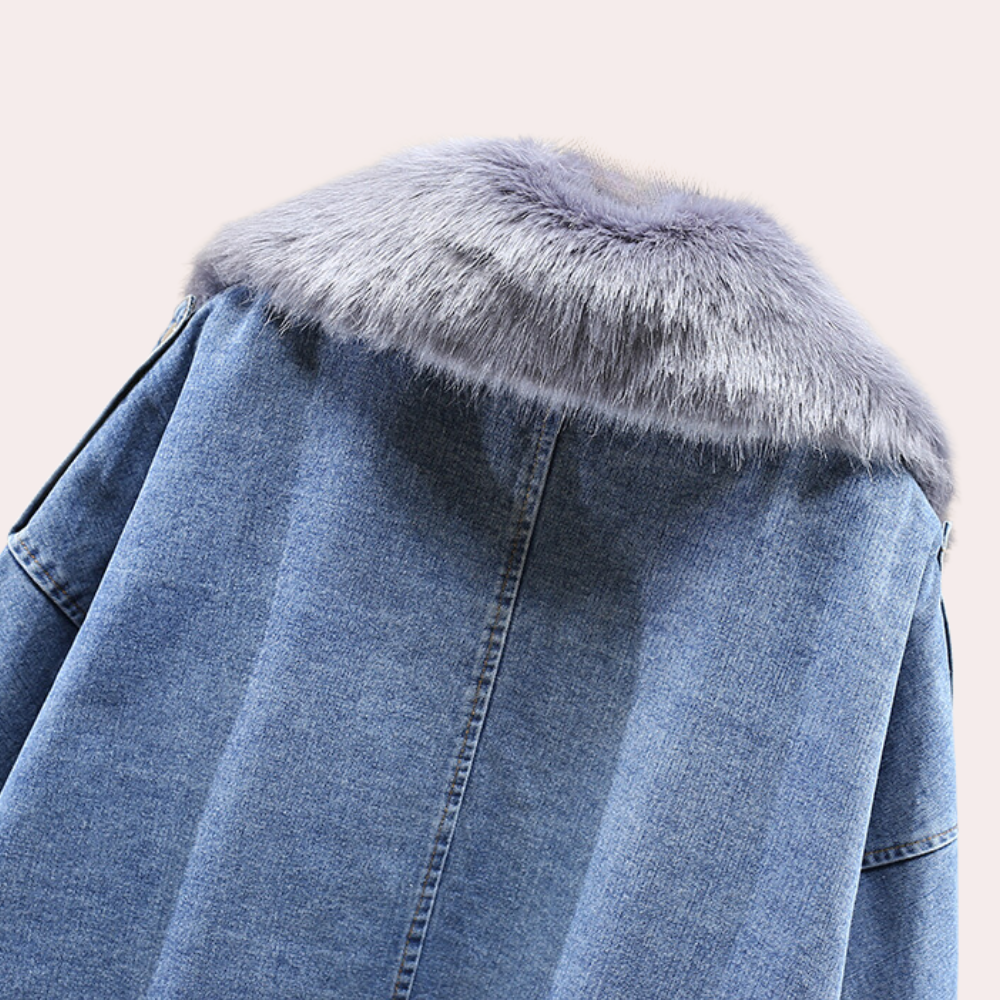 EB | Warme Denim Winterjacke für Damen