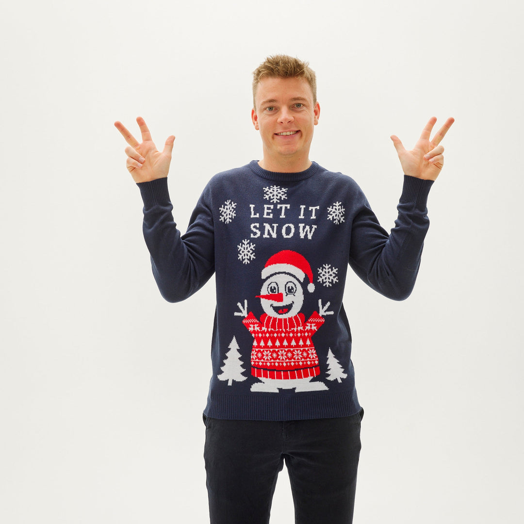EB | Lass es schneien Weihnachts-Pullover Herren