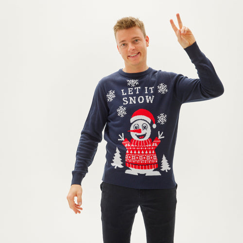 EB | Lass es schneien Weihnachts-Pullover Herren