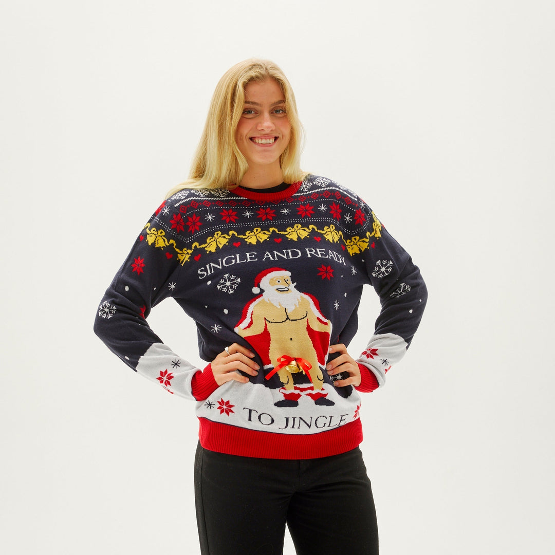 EB | Der Single und Bereit zu Jingle Weihnachts-Pullover Damen