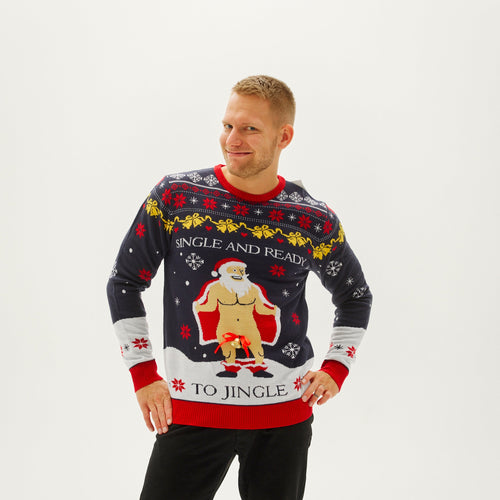 EB | Der Single und bereit zum Jingle Weihnachts-Pullover für Herren