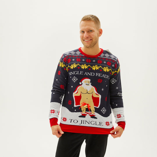 EB | Der Single und bereit zum Jingle Weihnachts-Pullover für Herren