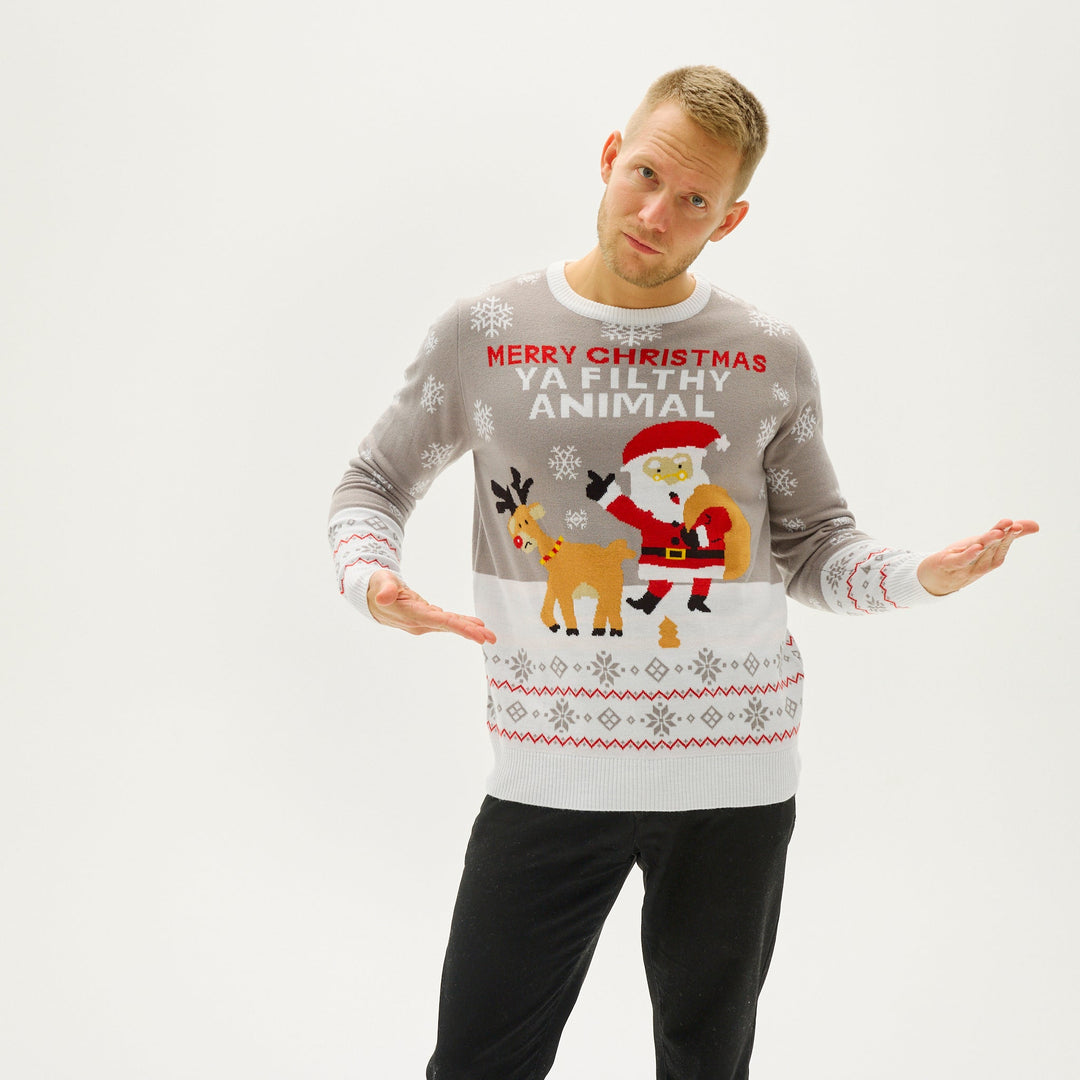 EB | Ya Filthy Animal Weihnachts-Pullover Herren