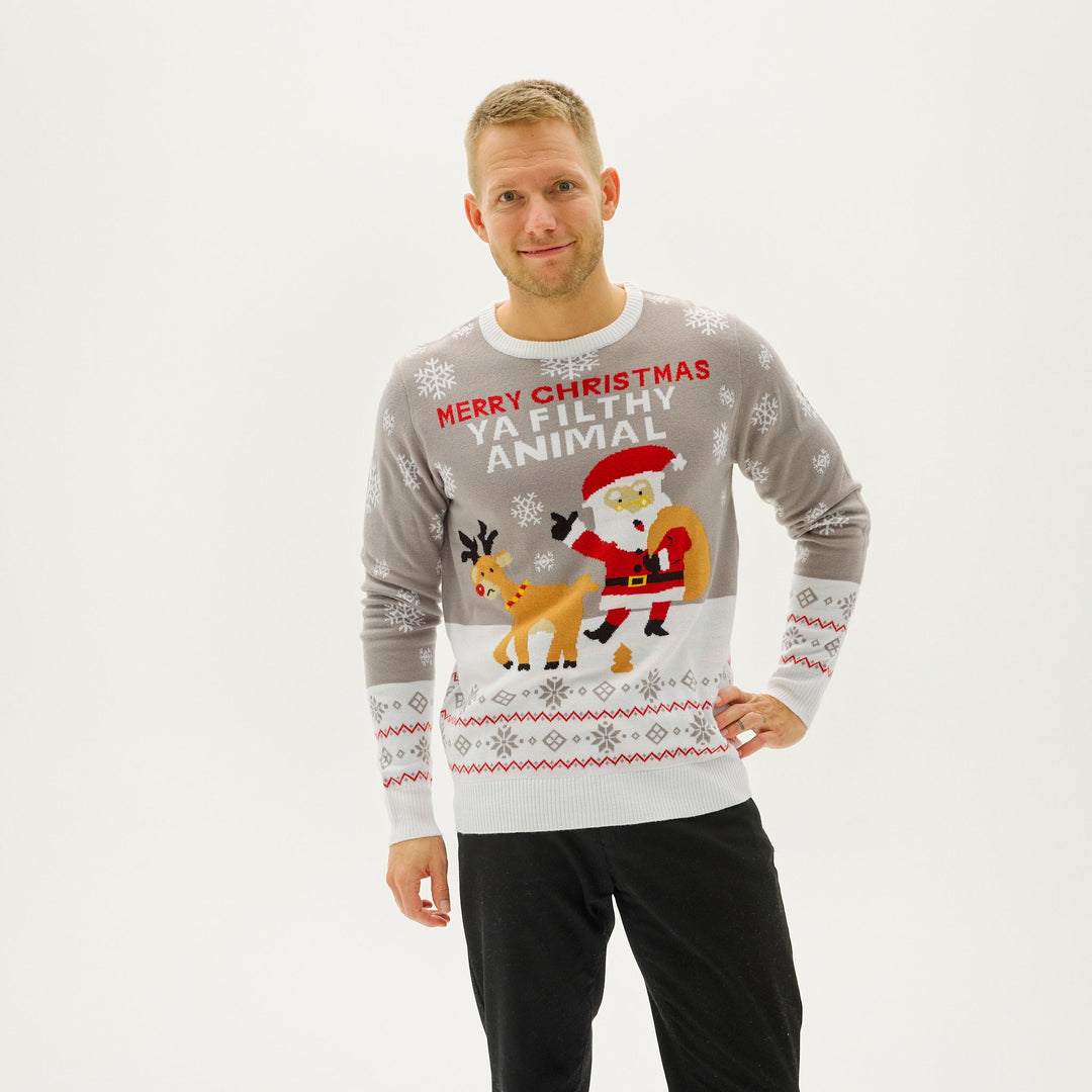 EB | Ya Filthy Animal Weihnachts-Pullover Herren