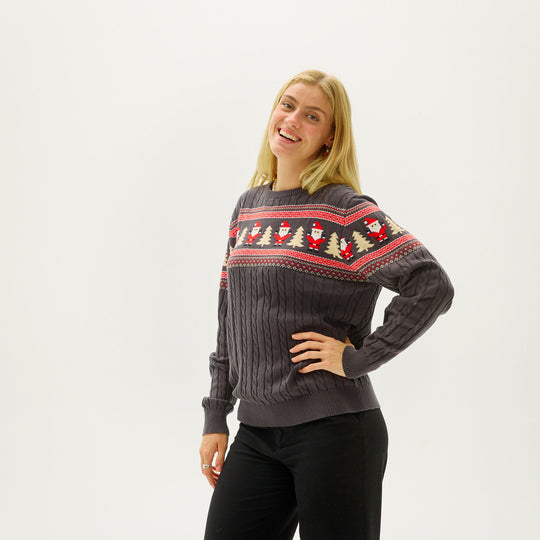EB | Santas Kabelstrickpullover Damen
