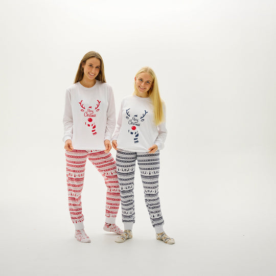 EB | Süßer Weihnachts-Schlafanzug Rot Damen