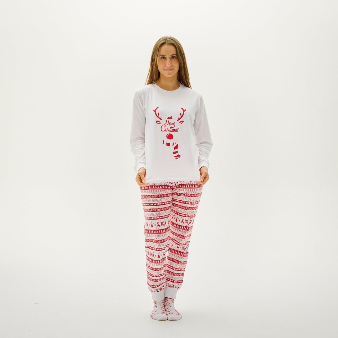 EB | Süßer Weihnachts-Schlafanzug Rot Damen