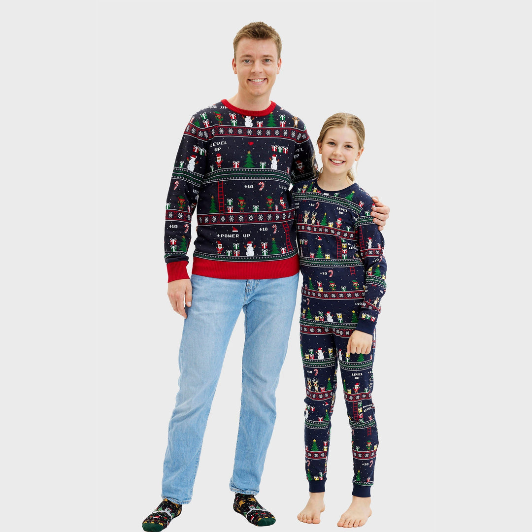 EB | Vintage Gamer Weihnachts-Pyjama Herren