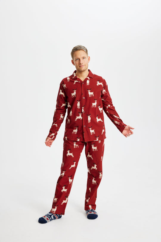 EB | Rentier Weihnachten Schlafanzug Flanell Herren