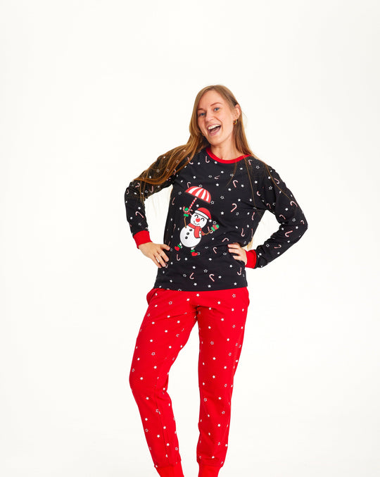 EB | Fliegender Schneemann Weihnachts Pyjamas Frauen