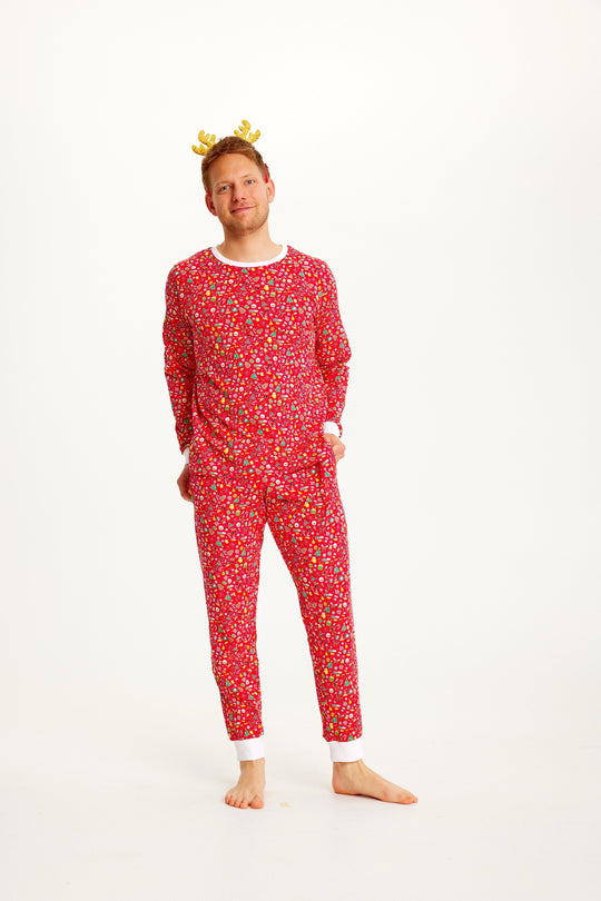 EB | Verrückte Weihnachts-Pyjamas Rot Herren