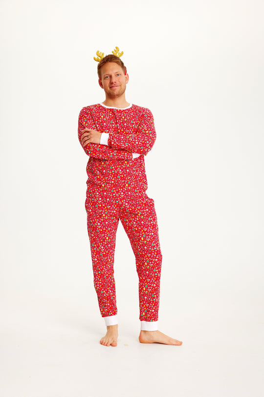 EB | Verrückte Weihnachts-Pyjamas Rot Herren