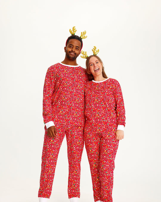 EB | Verrückte Weihnachts-Pyjamas Rot Herren