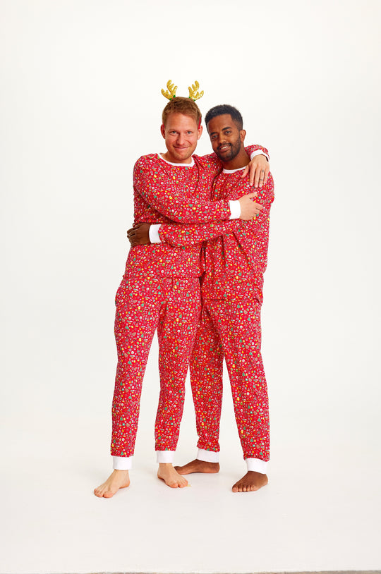EB | Verrückte Weihnachts-Pyjamas Rot Herren