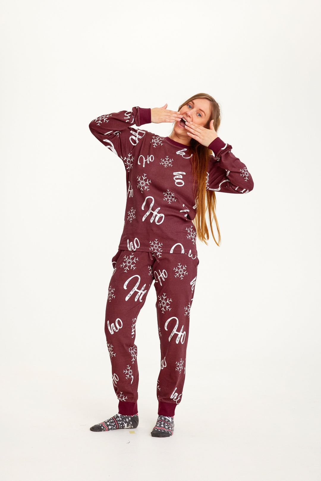 EB | HO HO HO Weihnachts-Pyjama Damen