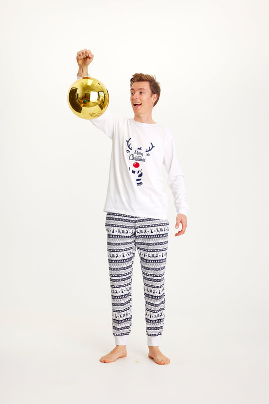 EB | Süße Weihnachten Schlafanzug Blau Männer