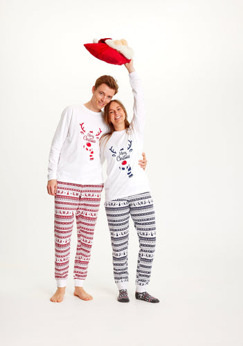 EB | Süße Weihnachts-Pyjama Rot Herren