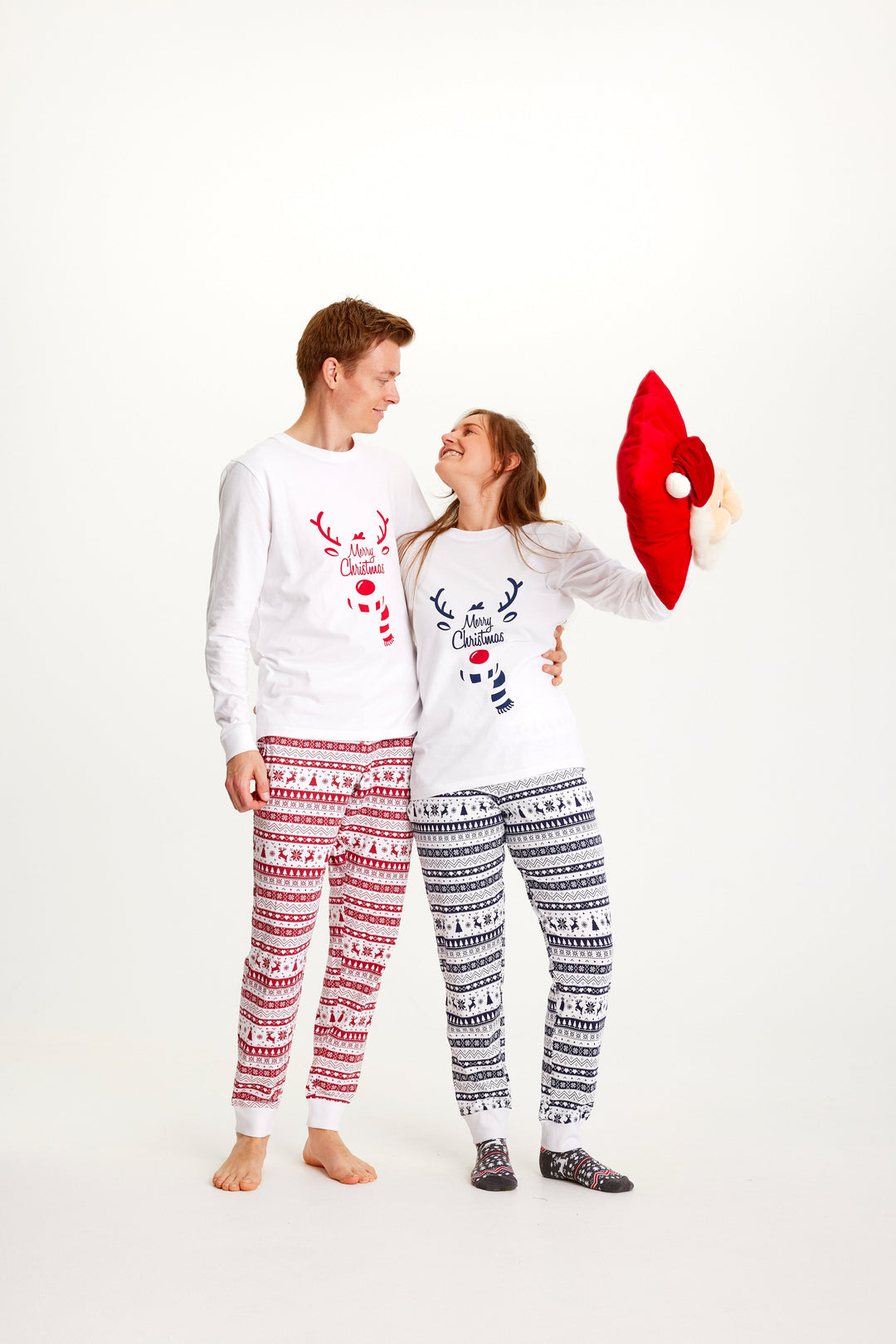 EB | Süße Weihnachts-Pyjama Rot Herren