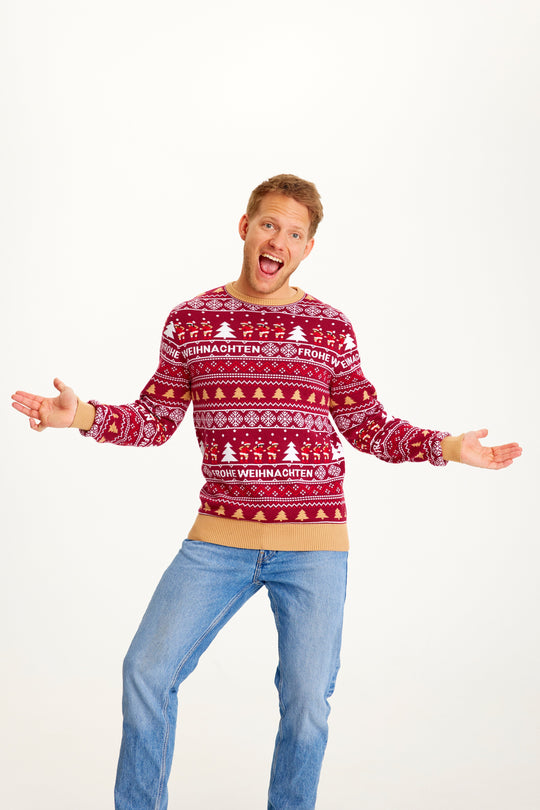EB | Frohe Weihnachten Weihnachtsstrickpullover Herren
