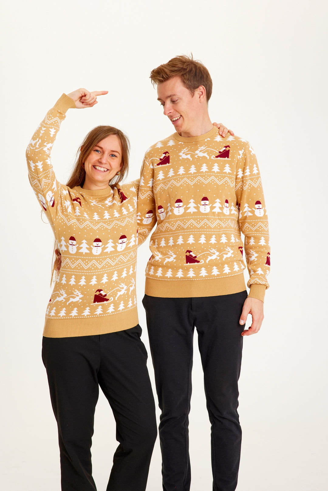 EB | Der stilvolle Weihnachtspullover Beige Damen