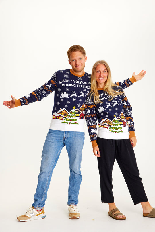 EB | Der Weihnachtsmann kommt in die Stadt Navy Damen