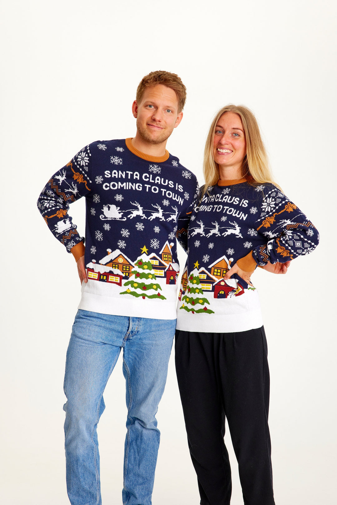 EB | Der Weihnachtsmann kommt in die Stadt Navy Damen
