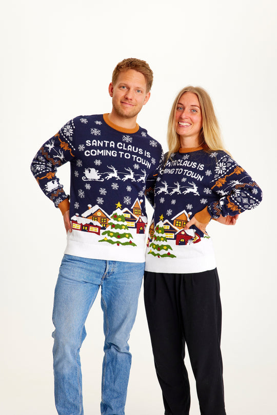 EB | Der Weihnachtsmann kommt in die Stadt Navy Damen