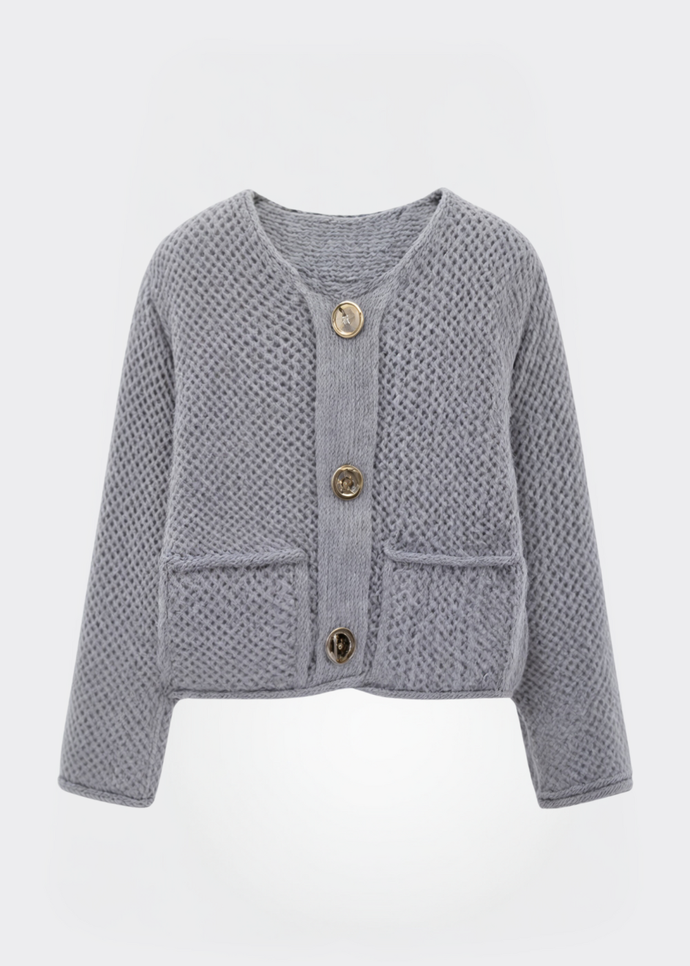 EB | Damen Strickjacke mit Knöpfen und weicher Textur