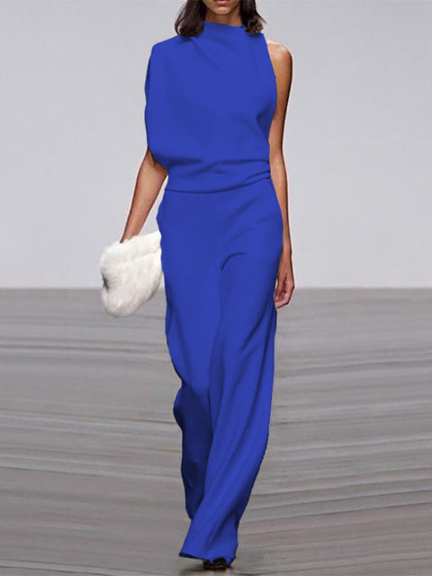 Eleganter Jumpsuit mit Rundhalsausschnitt für Alltag & Besondere Anlässe | EB