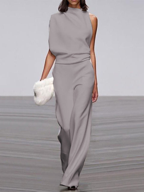 Eleganter Jumpsuit mit Rundhalsausschnitt für Alltag & Besondere Anlässe | EB