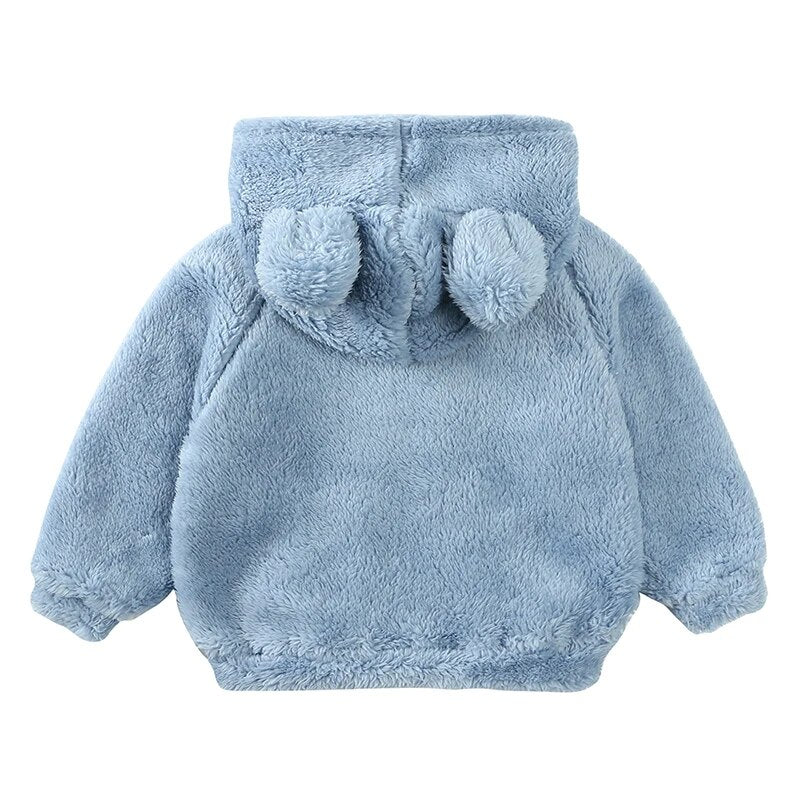 EB Comfort Modische Bären-Kinderjacke aus dickem Samt