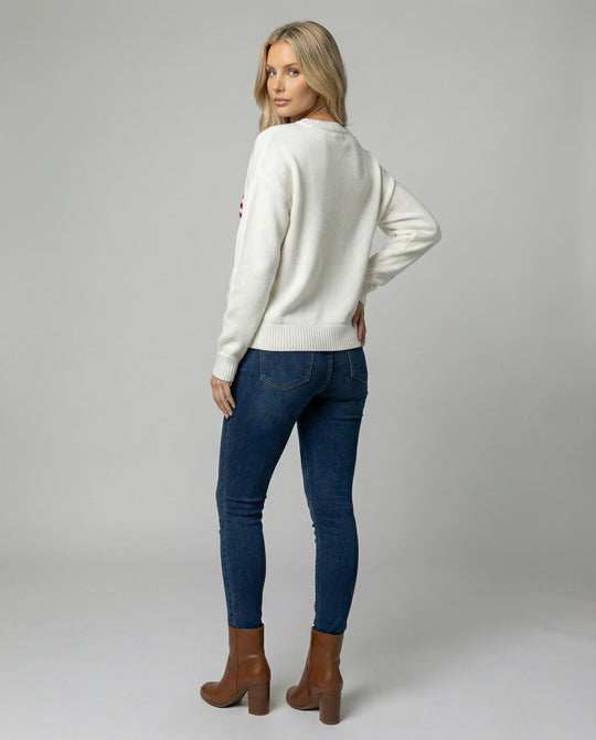 EB | Amerikanische Flagge Rundhalsausschnitt Pullover