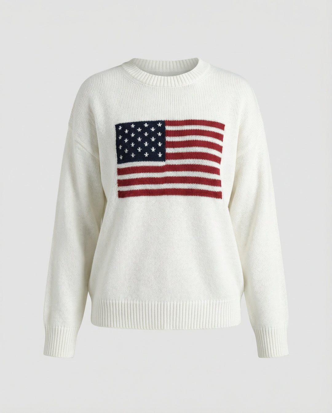 EB | Amerikanische Flagge Rundhalsausschnitt Pullover