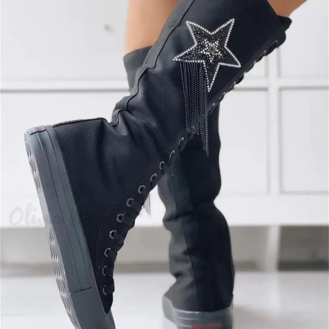Schnürstiefel mit Quasten EB