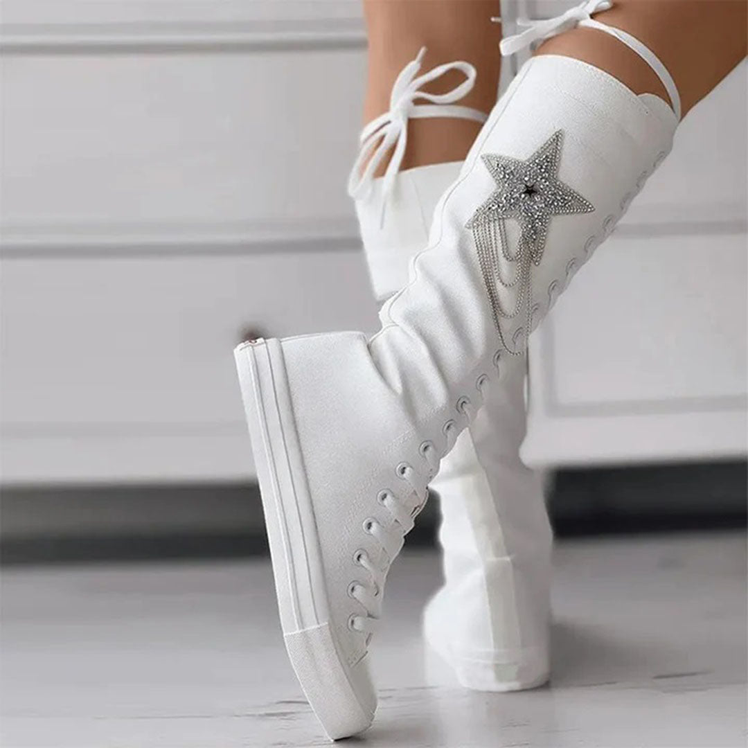 Schnürstiefel mit Quasten EB