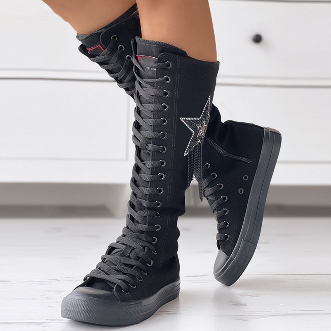 Schnürstiefel mit Quasten EB