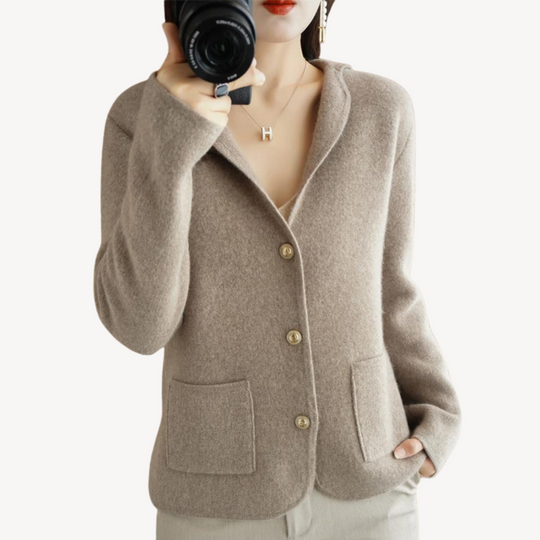 EB | Damen Wollcardigan mit Knöpfen