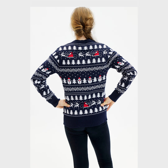 EB | Der stilvolle Weihnachtspullover Navy Kinder