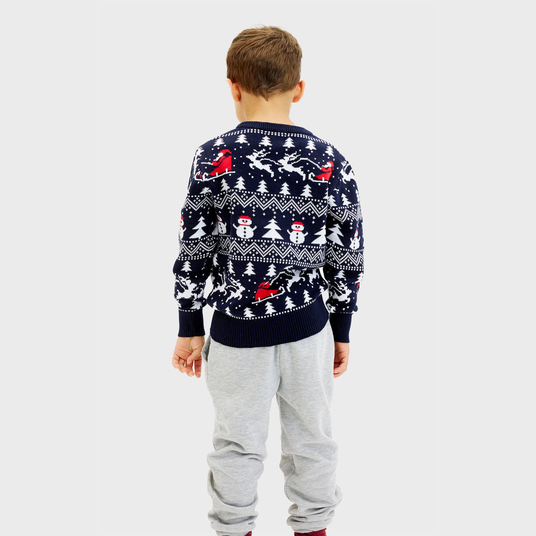 EB | Der stilvolle Weihnachtspullover Navy Kinder