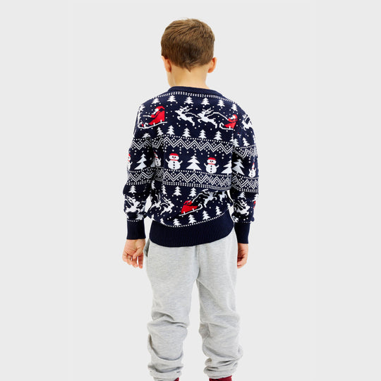 EB | Der stilvolle Weihnachtspullover Navy Kinder