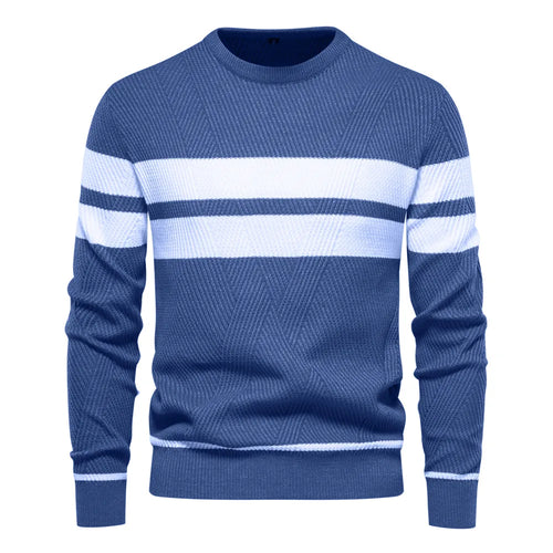 EB | Strickpullover mit Weißen Streifen Baumwolle Modern, Bequem
