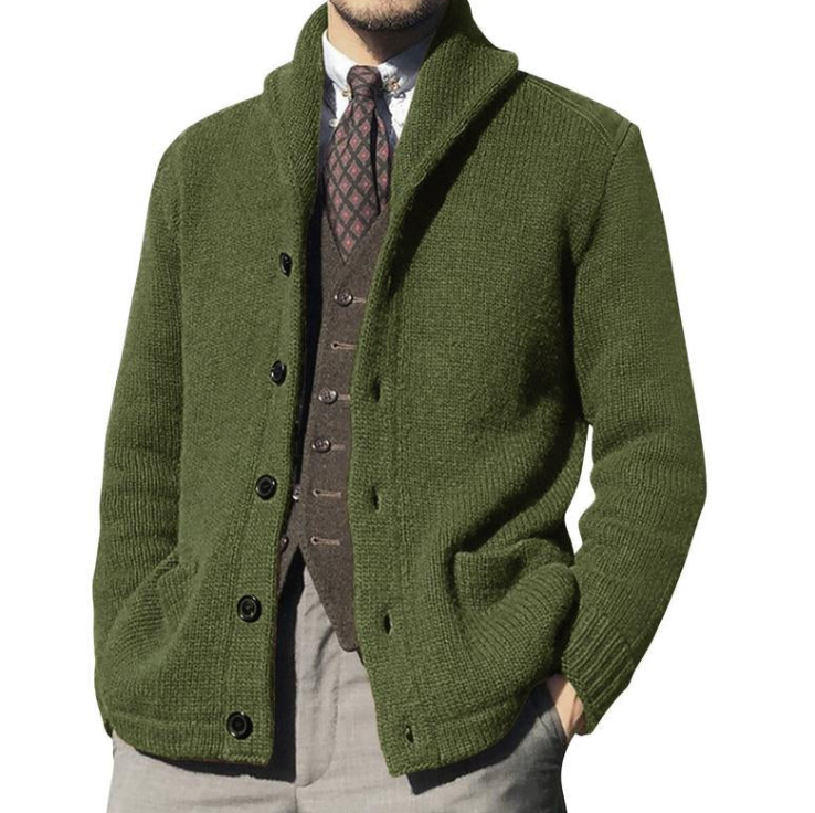 EB | Klassisches gestricktes Herrenjackett mit Knöpfen