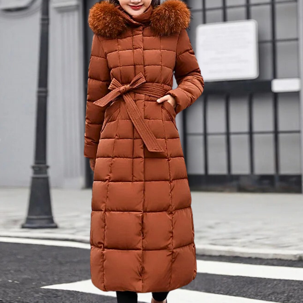 EB | gesteppte Jacke - stilvolle Winteroutwear für Damen mit Kunstpelzkapuze
