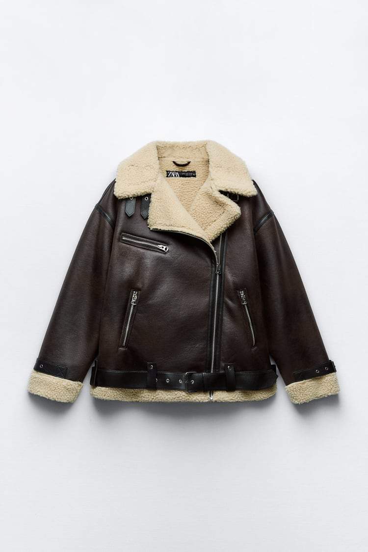 EB | Jacke mit Revers aus synthetischem Material