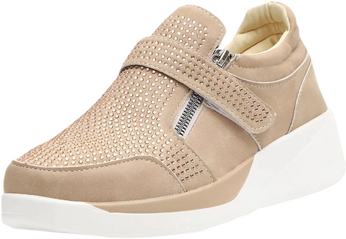 Shane Atmungsaktive Strass Reißverschuh Schuhe EB