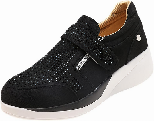 Shane Atmungsaktive Strass Reißverschuh Schuhe EB