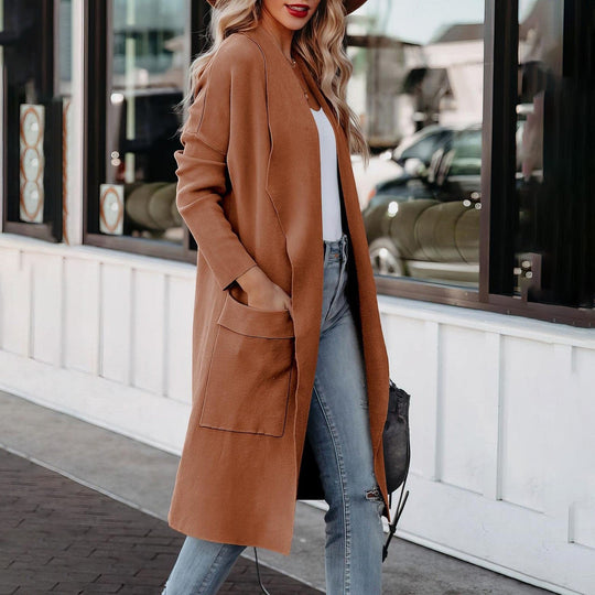 EB | Eleganter Strick Winter Wildledermantel
