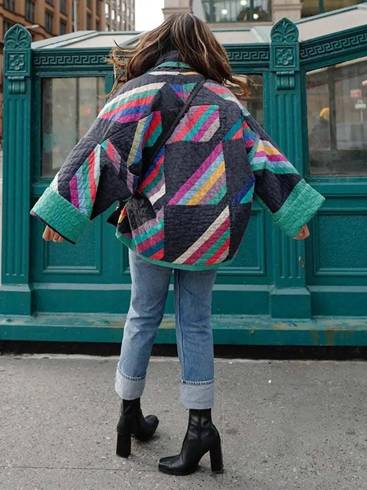 EB | Elegante Vintage Bohème Steppjacke für Damen