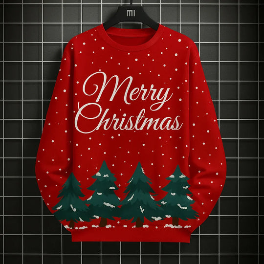 EB | Herren Sweatshirt - Bequem, Gestrickt & Mit Einzigartigem 3D Weihnacht Druck